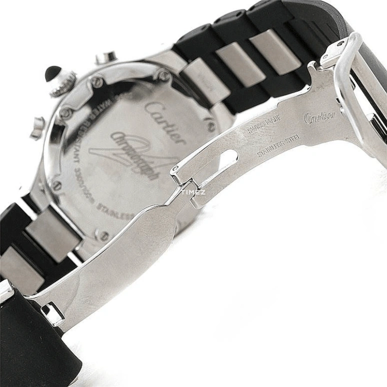 Cartier,21 Chronoscaph 36.40mm,36.40mm,Stainless Steel,Black,Silver,Quartz,Chronograph,Day,W10198U2