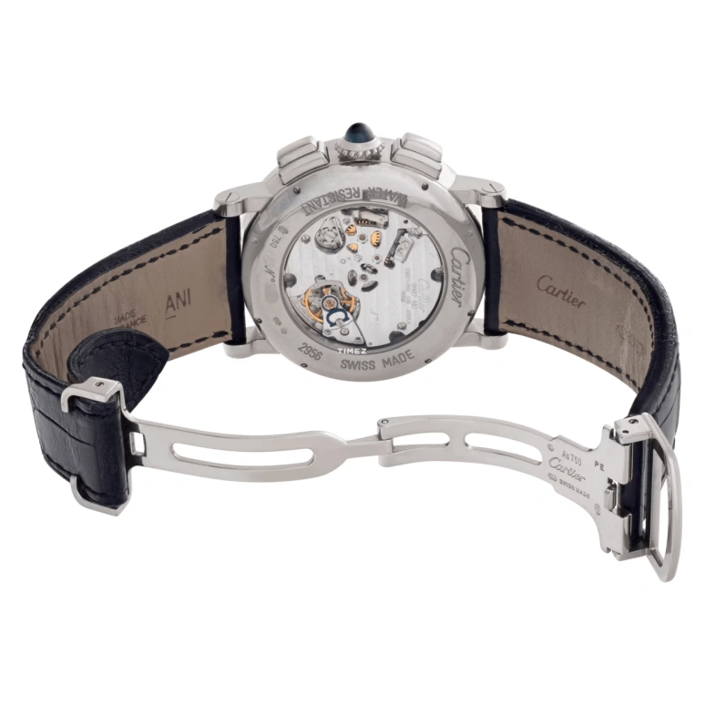 Cartier,Rotonde de Cartier 47.50mm,47.50mm,White Gold,Grey,Silver,Handwound,Chronograph,50hours,W1556051