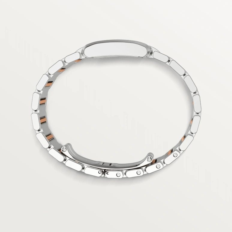 Cartier,Tank 25x20mm,25x20mm,Stainless Steel,Yellow Gold,Silver,Quartz,In-house Caliber,Sapphire,Crystal Glass,W51007Q4