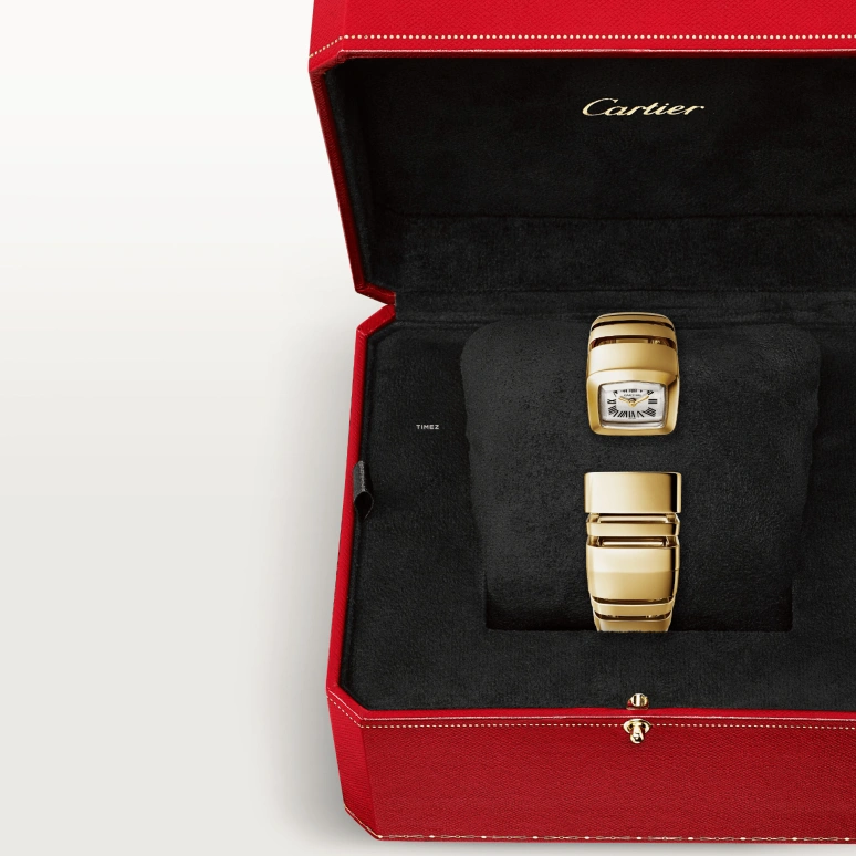 Cartier,Reflection de Cartier 18.40x17.50mm,18.40x17.50mm,Yellow Gold,Silver White,Quartz,Sapphire,Crystal Glass,Square,WGMC0004