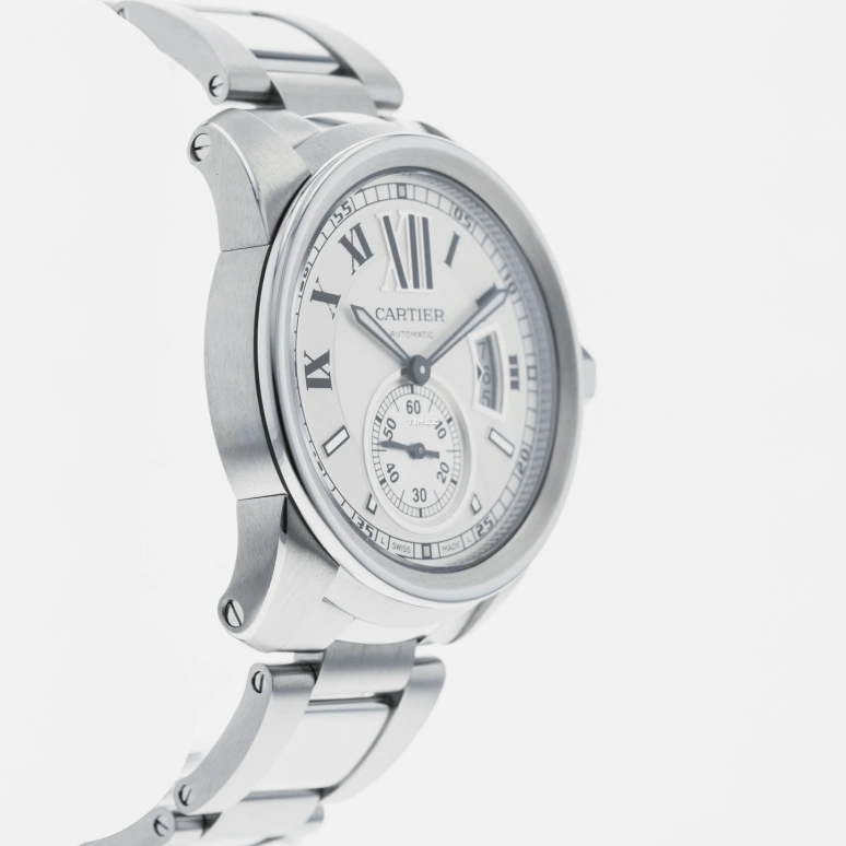 Cartier,Calibre de Cartier 42mm,42mm,Stainless Steel,Silver,Automatic,Day,48hours,W7100013