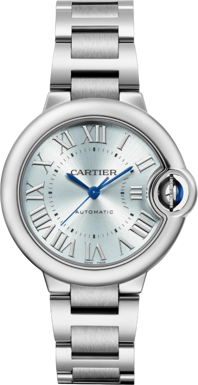 Cartier,Ballon Bleu de Cartier 33mm,33mm,Stainless Steel,Blue,Sapphire,Closed,WSBB0062