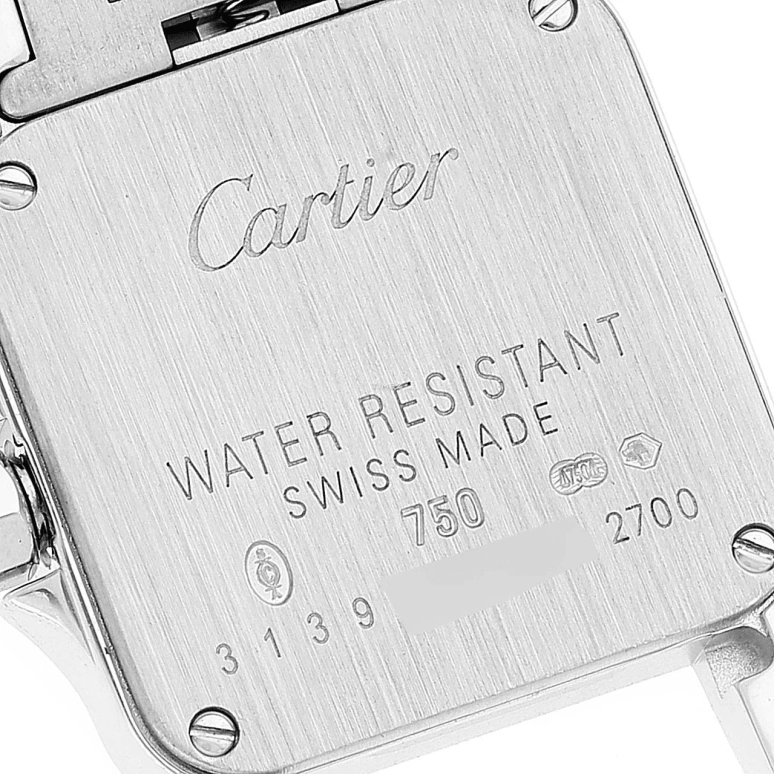 Cartier,Santos de Cartier 28.25x21.65mm,28.25x21.65mm,White Gold,Silver,Quartz,Sapphire,Crystal Glass,Square,WF9003Y8