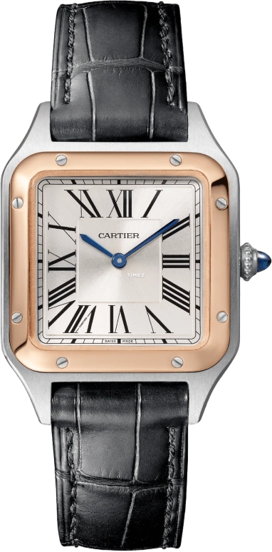 Cartier,Santos de Cartier 38x27.50mm,38x27.50mm,Stainless Steel,Silver,Quartz,Sapphire,Crystal Glass,Square,W2SA0038