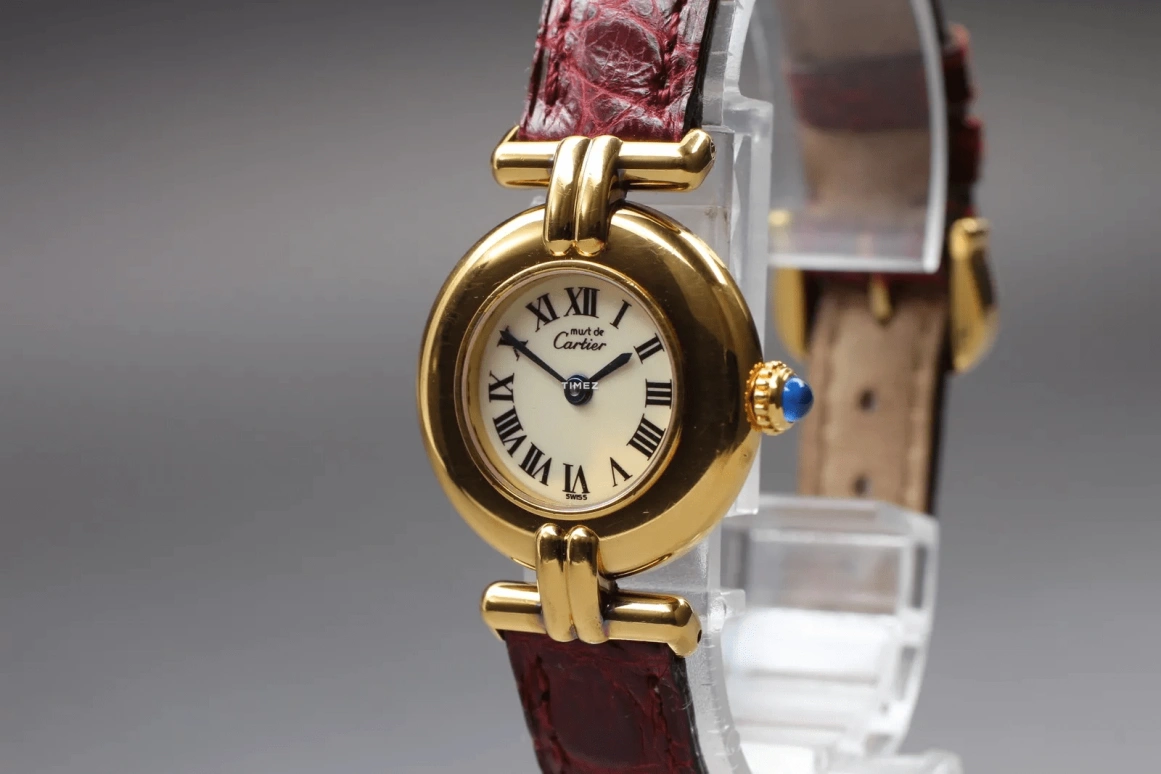 Cartier,Other 23.80mm,23.80mm,Yellow Gold,White,Quartz,Sapphire,Round,590002