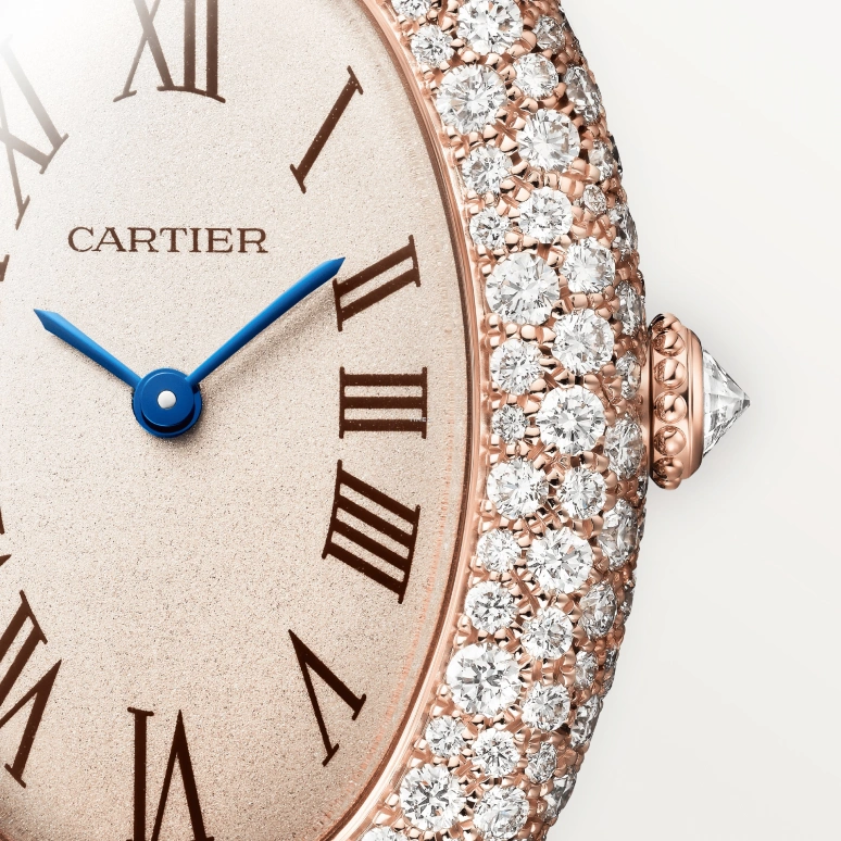 Cartier,Baignoire 36x26mm,36x26mm,Rose Gold,Silver,Quartz,Sapphire,Crystal Glass,Oval,WJBA0047