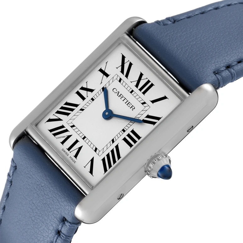 Cartier,Tank 33.70x25.50mm,33.70x25.50mm,Stainless Steel,Silver,Quartz,Sapphire,Crystal Glass,Square,WSTA0062