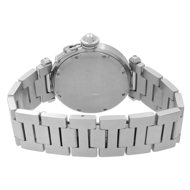 Cartier,Pasha de Cartier 35mm,35mm,Stainless Steel,Silver,Automatic,Day,Sapphire,Crystal Glass,W31023M7