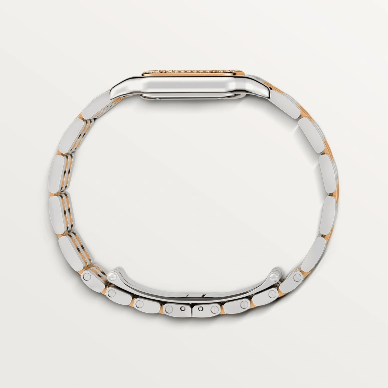 Cartier,Panthère de Cartier 29x37mm,29x37mm,Stainless Steel,Rose Gold,Silver,Quartz,Sapphire,Crystal Glass,Square,W3PN0007