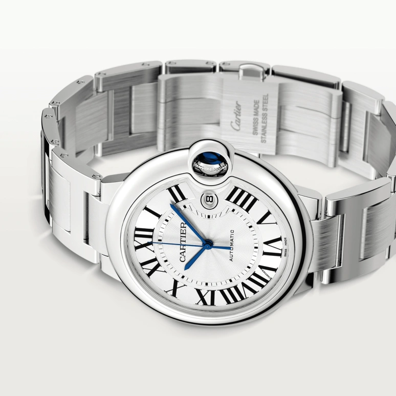 Cartier,Ballon Bleu de Cartier 42mm,42mm,Stainless Steel,Silver,Automatic,Day,42hours,WSBB0049
