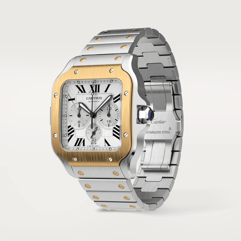 Cartier,Santos de Cartier 43.30x51.30mm,43.30x51.30mm,Stainless Steel,Luminous,Automatic,48hours,In-house Caliber,W2SA0008