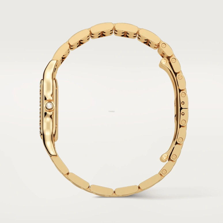 Cartier,Panthère de Cartier 27x36mm,27x36mm,Yellow Gold,Silver,Quartz,Sapphire,Crystal Glass,Square,WJPN0066