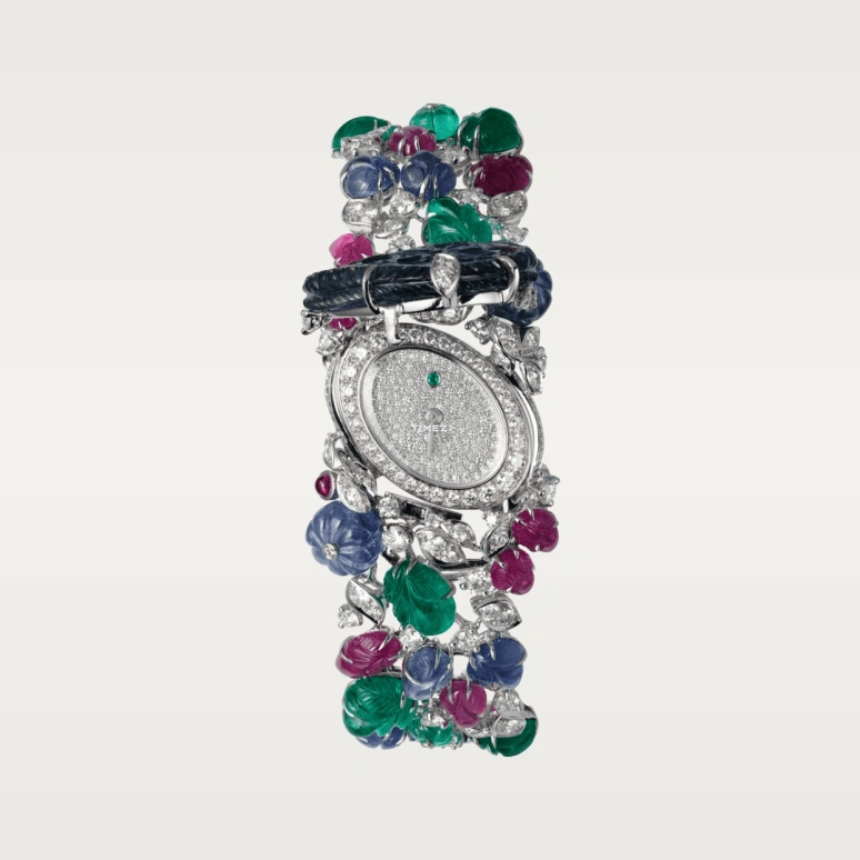 Cartier,High Jewelry Watches ,White Gold,Silver,Quartz,In-house Caliber,Sapphire,HPI00671