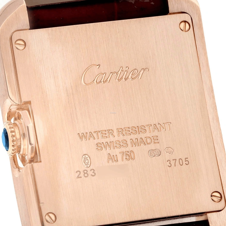 Cartier,Tank 34.70x26.20mm,34.70x26.20mm,Rose Gold,Silver,Quartz,Sapphire,Crystal Glass,Square,WJTA0009