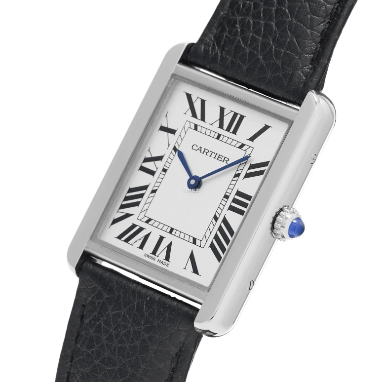Cartier,Tank 34.80x27.40mm,34.80x27.40mm,Stainless Steel,Silver,Quartz,Sapphire,Crystal Glass,Square,WSTA0028
