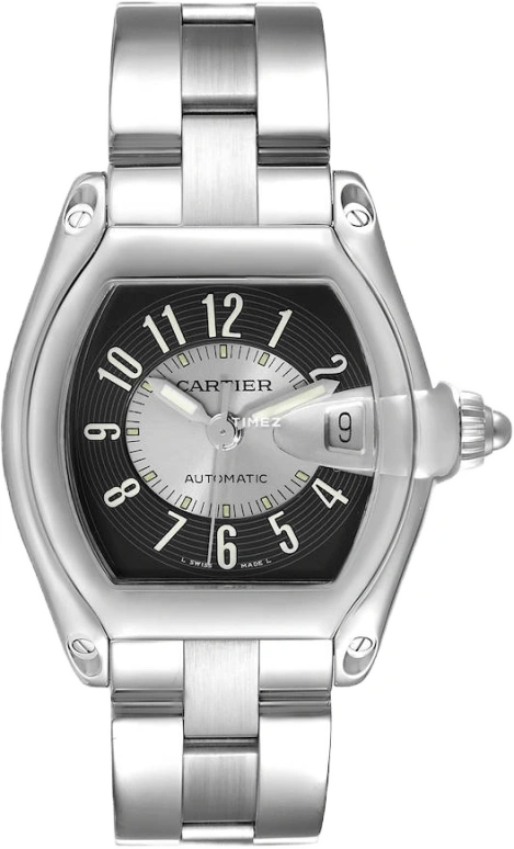 Cartier,Drive de Cartier 44x37mm,44x37mm,Stainless Steel,Black,Silver,Handwound,Day,Sapphire,Crystal Glass,W62001V3
