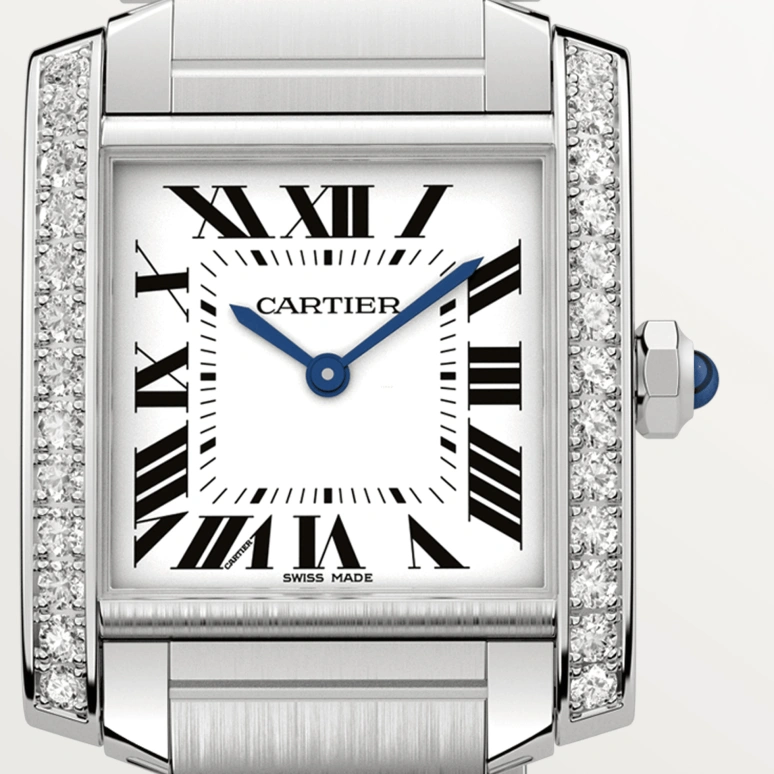 Cartier,Tank 30x25mm,30x25mm,Stainless Steel,Silver,Quartz,Sapphire,Square,W4TA0009