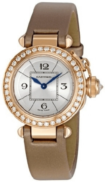 Cartier,Pasha de Cartier 27mm,27mm,Rose Gold,Silver,Quartz,Sapphire,Hardlex,Round,WJ124026