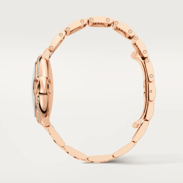 Cartier,Ballon Bleu de Cartier 33mm,33mm,Rose Gold,Automatic,Sapphire,Crystal Glass,Round,WJBB0077