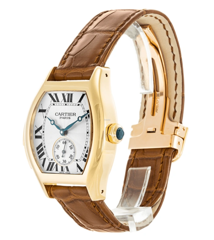 Cartier,Tortue 32mm,32mm,Yellow Gold,Silver,Grey,Handwound,Minute Repeater,Sapphire,Crystal Glass,W1538351