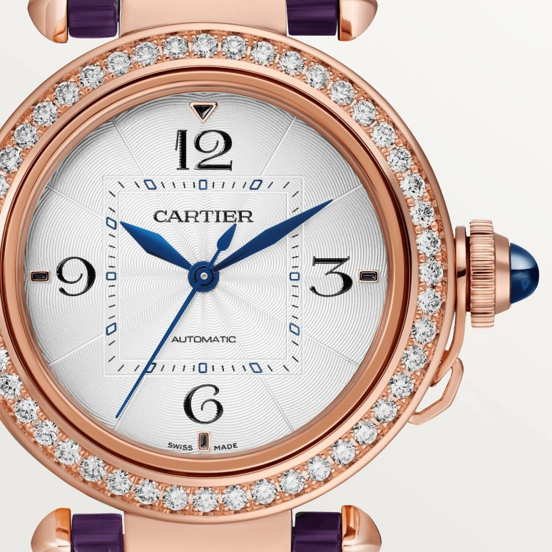 Cartier,Pasha de Cartier 35mm,35mm,Rose Gold,Silver,Automatic,42hours,In-house Caliber,WJPA0012