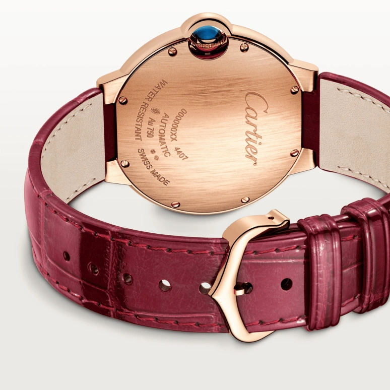 Cartier,Ballon Bleu de Cartier 36mm,36mm,Rose Gold,Silver,Automatic,Sapphire,Crystal Glass,Round,WJBB0081