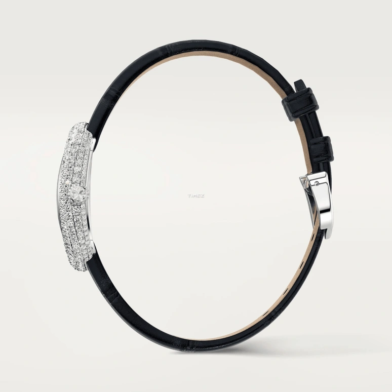 Cartier,Baignoire 32x26mm,32x26mm,White Gold,Silver,Quartz,Sapphire,Crystal Glass,Oval,WJBA0049