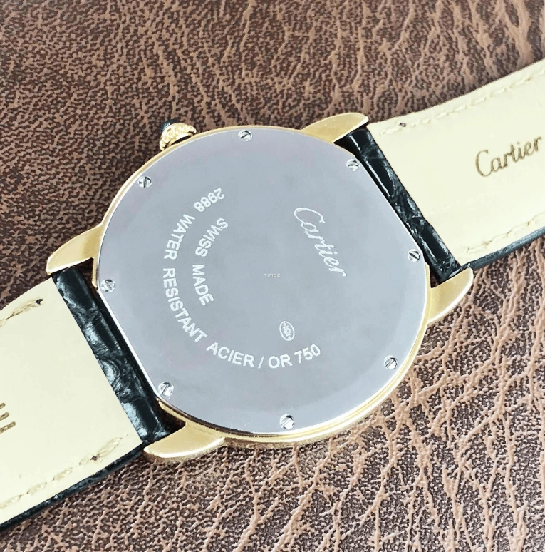 Cartier,Ronde de Cartier 36mm,36mm,Yellow Gold,Silver,Quartz,Day,Sapphire,Crystal Glass,W6700455