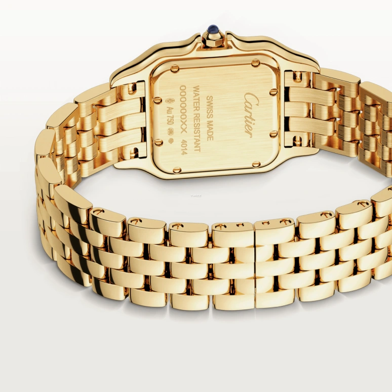 Cartier,Panthère de Cartier 36.50x26.70mm,36.50x26.70mm,Yellow Gold,Silver,Quartz,Glass,Square,WGPN0058