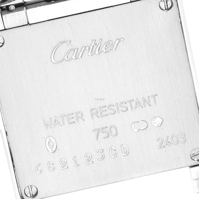 Cartier,Tank 21x25mm,21x25mm,White Gold,Silver,Quartz,In-house Caliber,Sapphire,Crystal Glass,WE1002SF