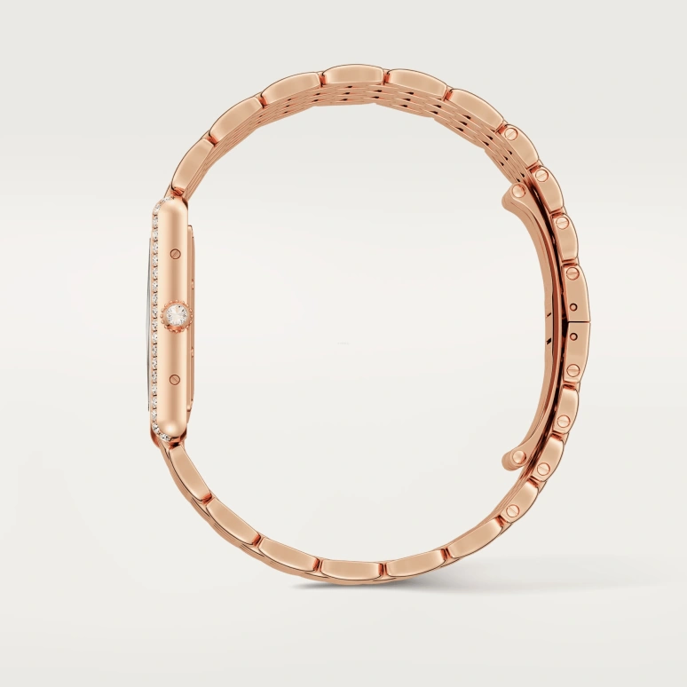 Cartier,Tank 33.70x25.50mm,33.70x25.50mm,Rose Gold,Silver,Handwound,38hours,In-house Caliber,WJTA0021