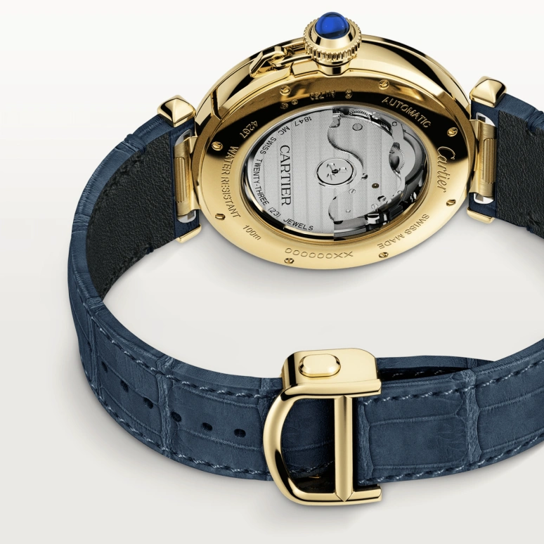 Cartier,Pasha de Cartier 41mm,41mm,Yellow Gold,Silver,Automatic,Day,42hours,WGPA0007
