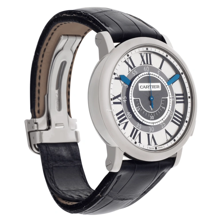 Cartier,Rotonde de Cartier 47.50mm,47.50mm,White Gold,Grey,Silver,Handwound,Chronograph,50hours,W1556051