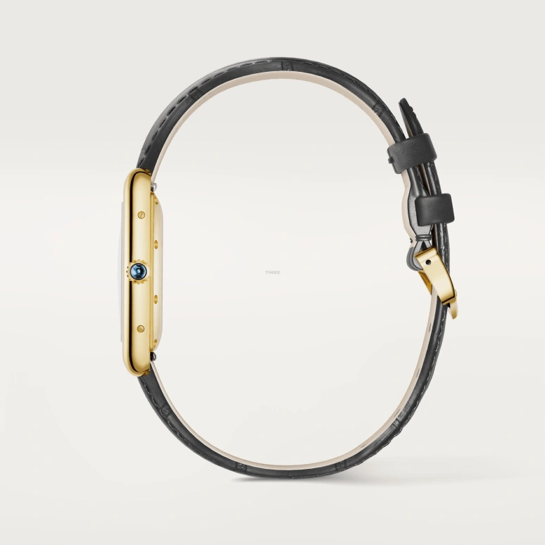 Cartier,Tank 38.10x27.75mm,38.10x27.75mm,Yellow Gold,Silver,Automatic,In-house Caliber,Sapphire,Crystal Glass,WGTA0357