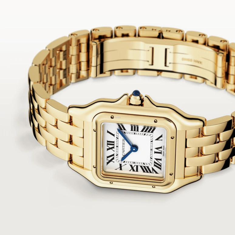 Cartier,Panthère de Cartier 36.50x26.70mm,36.50x26.70mm,Yellow Gold,Silver,Quartz,Glass,Square,WGPN0058