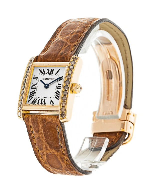 Cartier,Tank 20mm,20mm,Yellow Gold,Champagne,Quartz,Sapphire,Crystal Glass,Square,WE103831