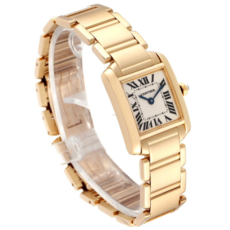 Cartier,Tank 25.35mm,25.35mm,Yellow Gold,White,Quartz,In-house Caliber,Sapphire,Crystal Glass,W50002N2