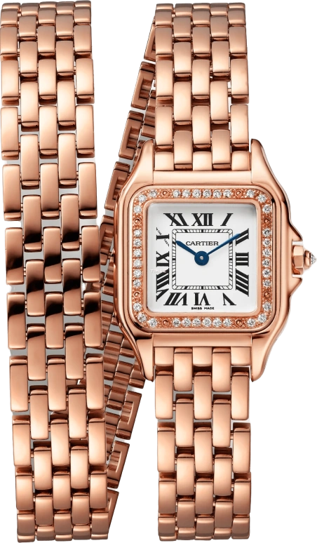 Cartier,Panthère de Cartier 22x30mm,22x30mm,Rose Gold,White,Quartz,Square,WJPN0069