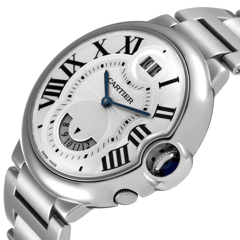 Cartier,Ballon Bleu de Cartier 38.50mm,38.50mm,Stainless Steel,Silver,Grey,Quartz,Day,Dule Time,W6920011