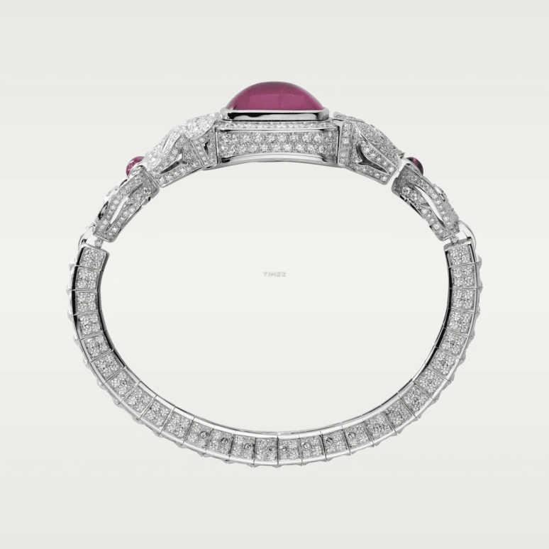 Cartier,High Jewelry Watches ,White Gold,Silver,Quartz,Sapphire,Crystal Glass,HPI00237