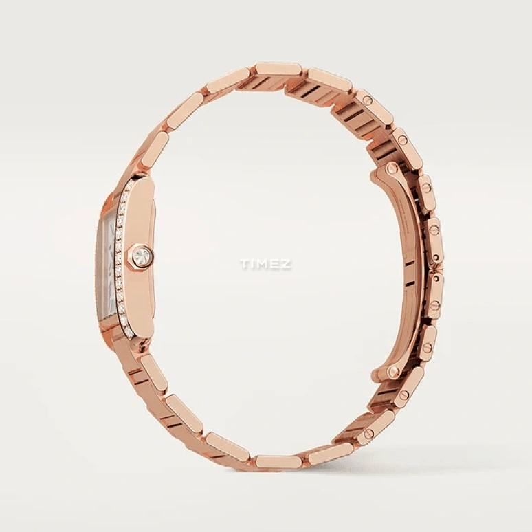 Cartier,Tank 30x25mm,30x25mm,Rose Gold,Silver,Quartz,Sapphire,Crystal Glass,Square,WJTA0023