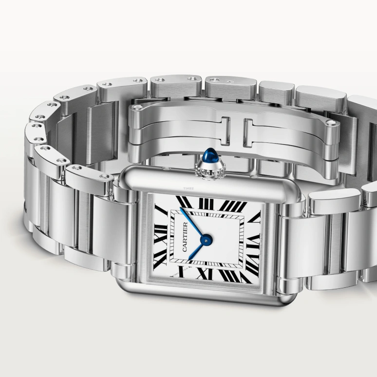 Cartier,Tank 29.50x22mm,29.50x22mm,Stainless Steel,White,Quartz,Sapphire,Crystal Glass,Rectangular,WSTA0121