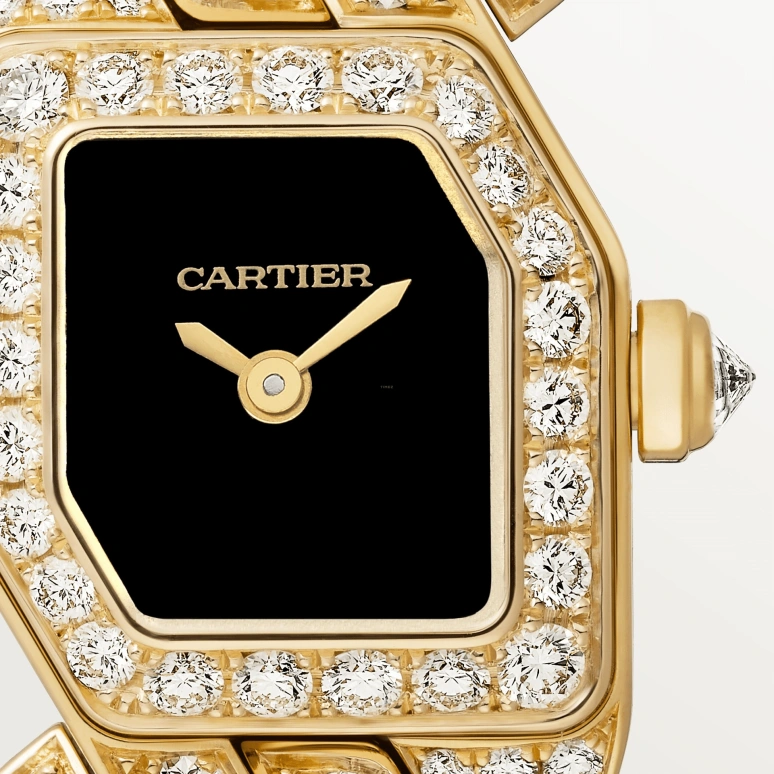 Cartier,Maillon de Cartier 31x17mm,31x17mm,Yellow Gold,Black,Quartz,Sapphire,Crystal Glass,Other,WJBJ0006