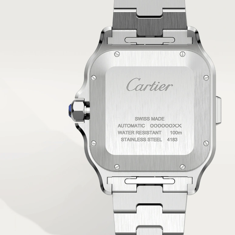 Cartier,Santos de Cartier 43.30x51.30mm,43.30x51.30mm,Stainless Steel,Luminous,Automatic,48hours,In-house Caliber,W2SA0008