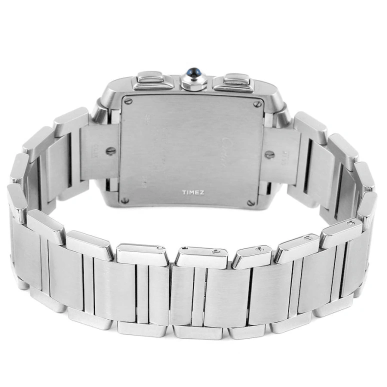 Cartier,Tank 28mm,28mm,Stainless Steel,Silver,Quartz,Chronograph,Day,W51024Q3