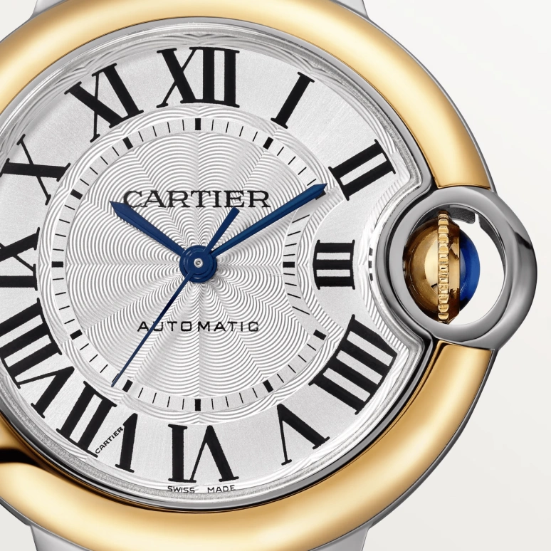 Cartier,Ballon Bleu de Cartier 33mm,33mm,Stainless Steel,Silver White,Automatic,Sapphire,Crystal Glass,Round,W2BB0037