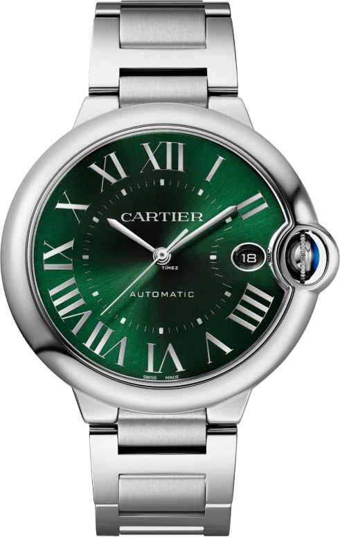 Cartier,Ballon Bleu de Cartier 40mm,40mm,Stainless Steel,Green,Automatic,Day,42hours,WSBB0071