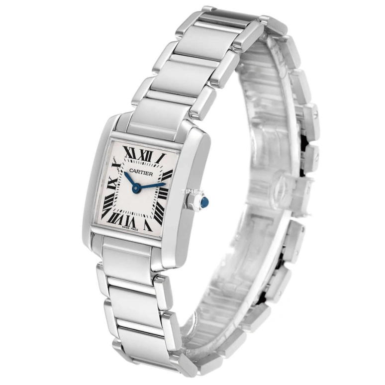 Cartier,Tank 20x25mm,20x25mm,White Gold,Silver,Quartz,In-house Caliber,Sapphire,Crystal Glass,W50012S3