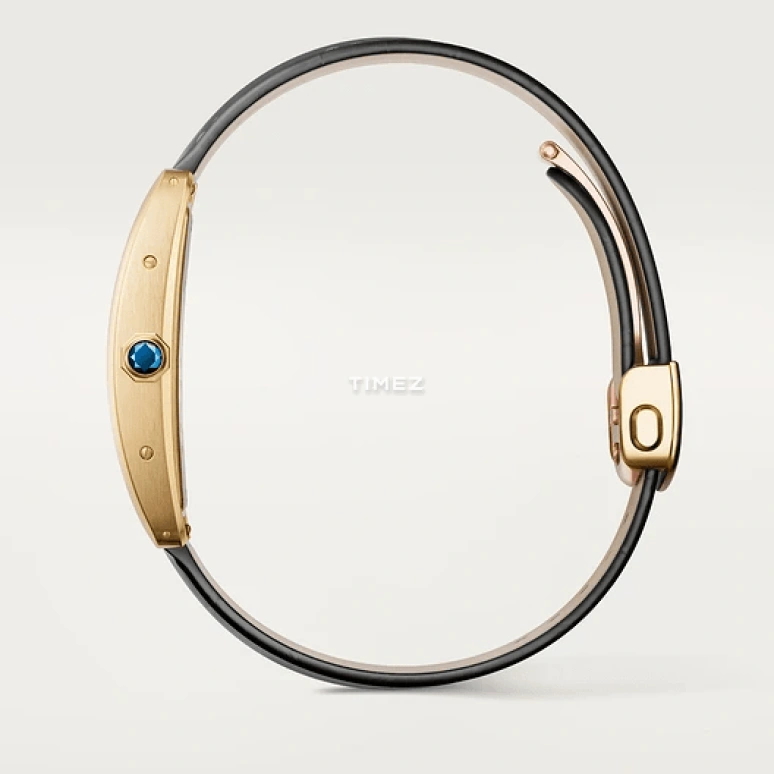Cartier,Tank 44.40x24.40mm,44.40x24.40mm,Yellow Gold,Smoky Coal,Automatic,Sapphire,Crystal Glass,Square,WGTA0295