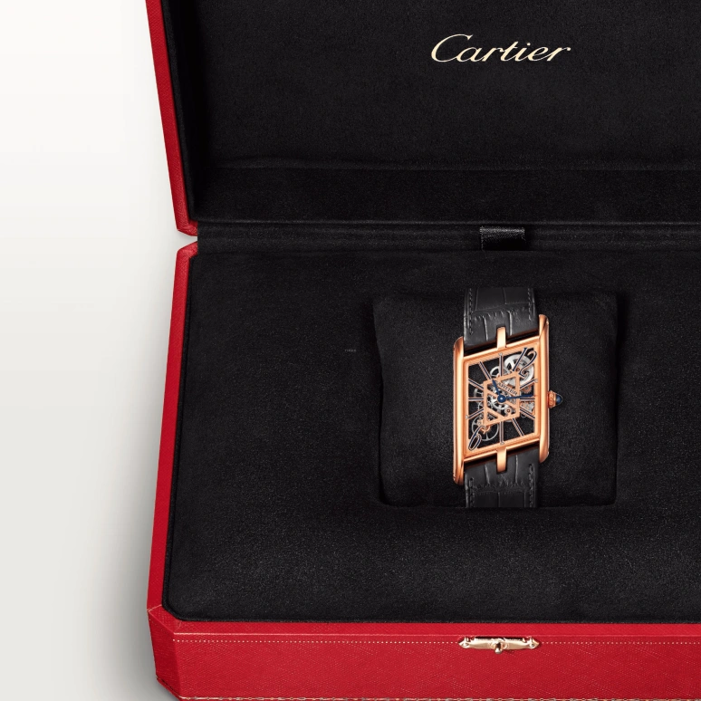 Cartier,Tank 47.17x26.20mm,47.17x26.20mm,Rose Gold,Handwound,48hours,In-house Caliber,WHTA0011